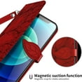 thumbnail image 7 of Compatible with iPhone 11 Pro Max Wallet Case Women Leather Flip with Wrist Strap Kickstand Magnetic Shockproof with Card Holder Protective Case for iPhone 11 Pro Max Life Tree Red, 7 of 7