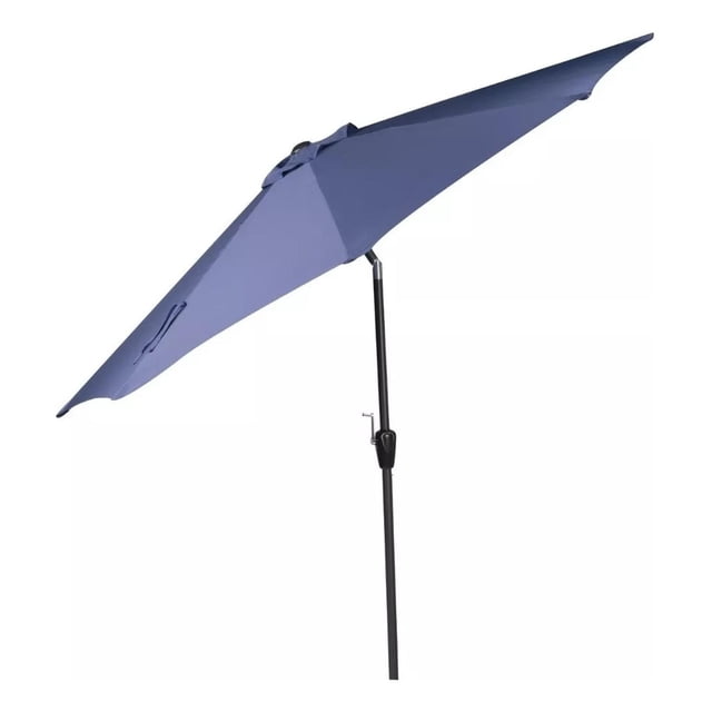 Sombrilla Plegable Para Exterior Jardin Playa Manivela 2.7m azul marino