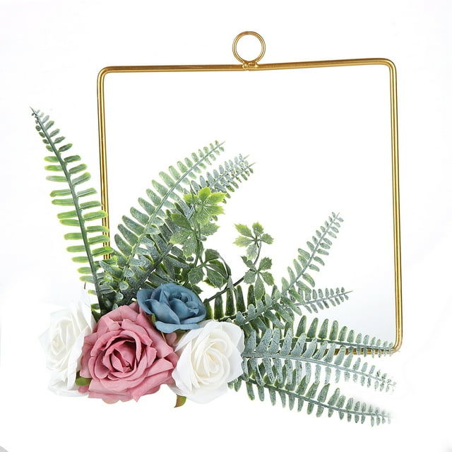 Corona de flores artificiales para dama de honor, guirnalda de mano para decoración de pared, interior y techo (SPH-5637)