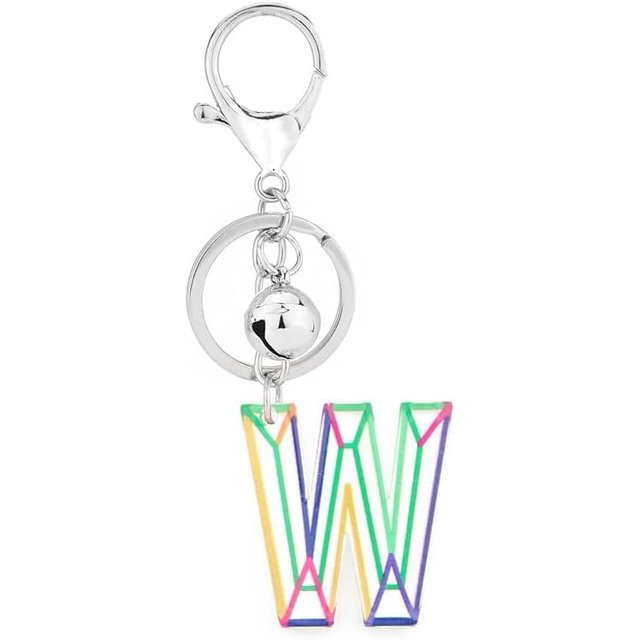 Letter Keychain,26 Letters A-Z Decorative Letter Keychain,Name Keychain for Women Girls Men Teenager Gift