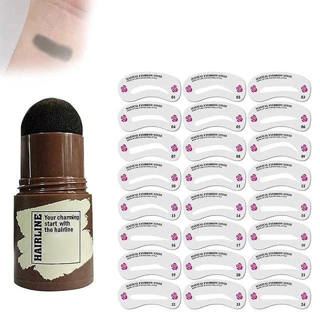 Sello de cejas para mujeres, resistente al agua, kit para dar forma a las cejas Definer Herramientas de maquillaje Principiantes. Afortunado Sencillez
