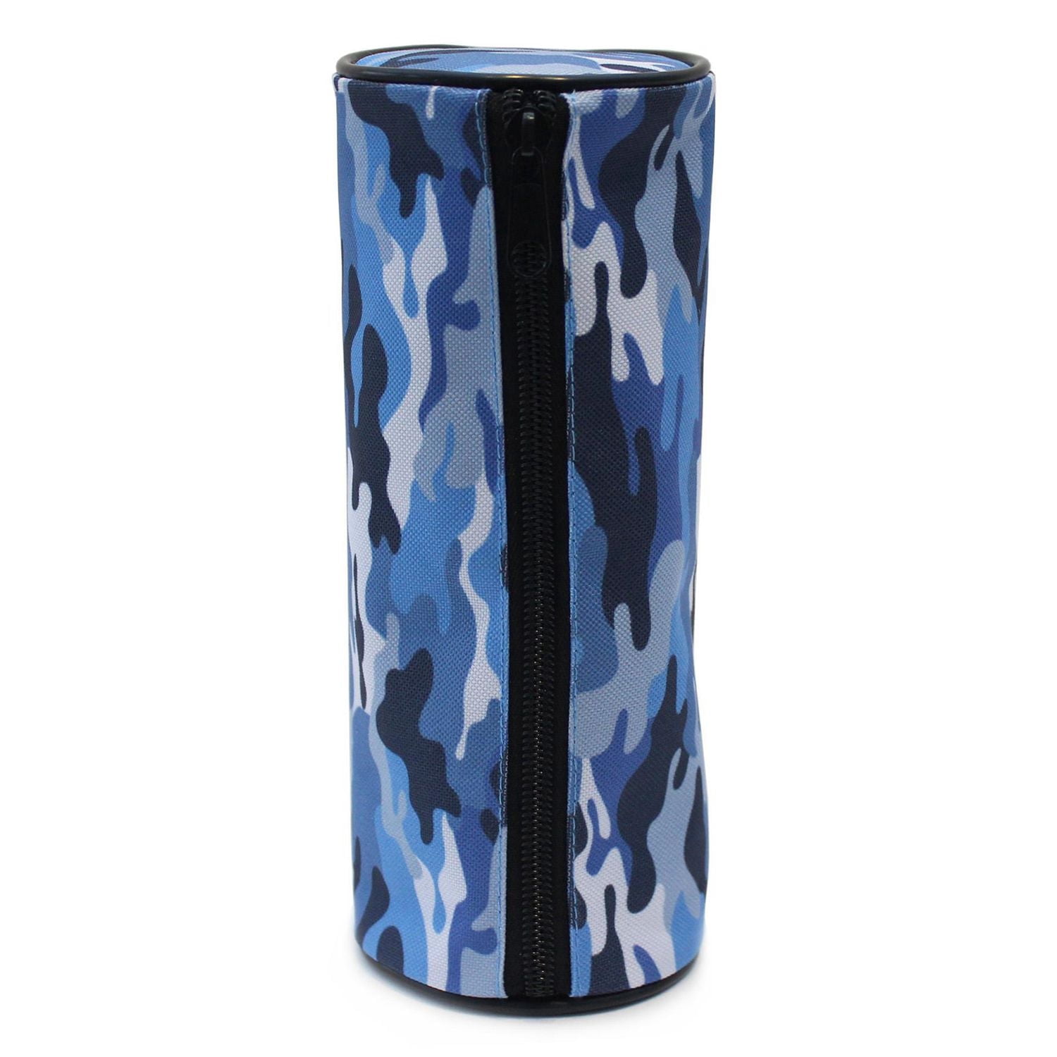 Pen+Gear Blue Camouflage Design Barrel Pencil Pouch