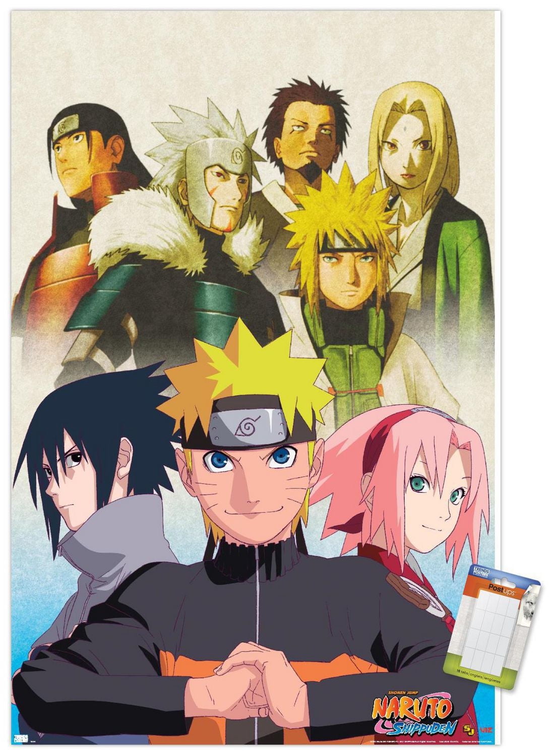 Naruto Shippuden - Key Art Wall Poster, 14.725" x 22.375"