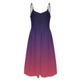 thumbnail image 4 of B91xZ Robes Formelles pour Femmes Décontractées Sans Manches Col Rond Taille Élastique Robe Midi à Volants, Violet m, 4 of 4