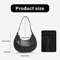 thumbnail image 3 of Womens Stylish Shoulder Bag Commuting Bag PU Leather Underarm Bag Half Bag Color Armpit Bag Trendy Handbags, 3 of 9