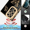 thumbnail image 6 of Designed for Samsung Galaxy S23 Ultra 5G Case Cute Butterflies Design for Women Girls,Luxury Plating Bumper Camera Lens Protection Cover for Galaxy S23 Ultra 5G -Black, 6 of 7