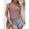 thumbnail image 4 of Débardeurs pour Femmes Sans Manches Chemises à Oeillets Gris Rose m, 4 of 7