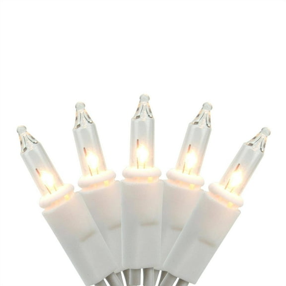 Sienna Set of 20 White Patio Umbrella Mini Christmas Lights - White Wire