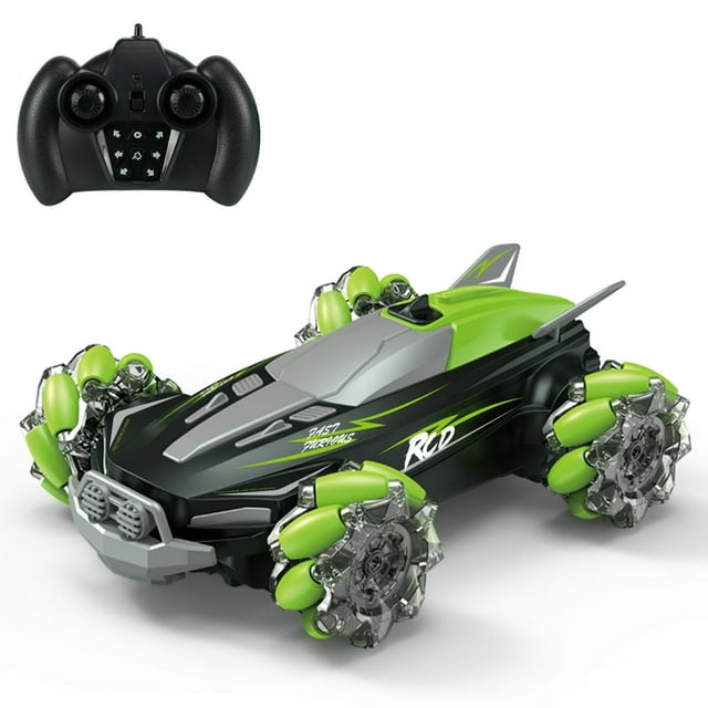 D888 RC Stunt Car Remote Control Car 4WD for Kids Boys 2.4G Rotation Drift Car with LED Light and RC Car Gift for Kids