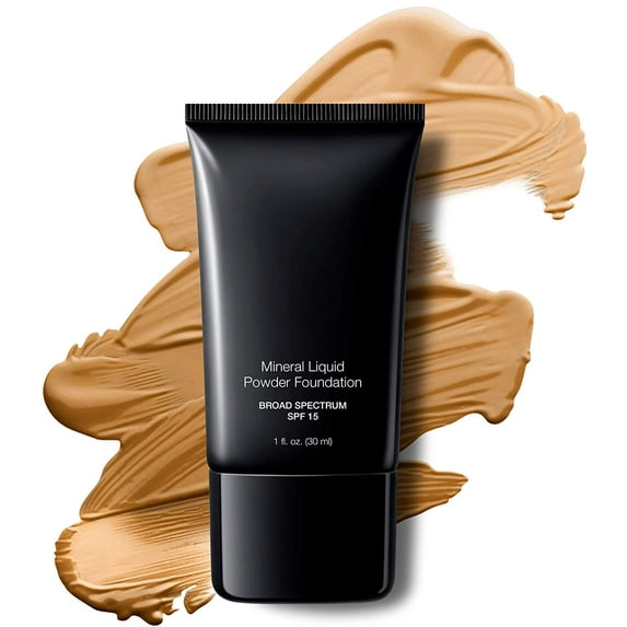 Jolie Mineral Liquid Powder Foundation SPF 15 1 Fl. Oz. Hypoallergenic - For All Skin Types (Sandy Beige)