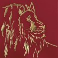 thumbnail image 2 of Gilded Lion on Red by Chris Paschke, Canvas Wall Art, 24W x 24H, 2 of 2