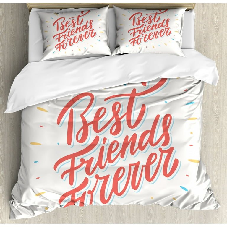 Best Friend Duvet Cover Set Queen Size, Best Friends Forever