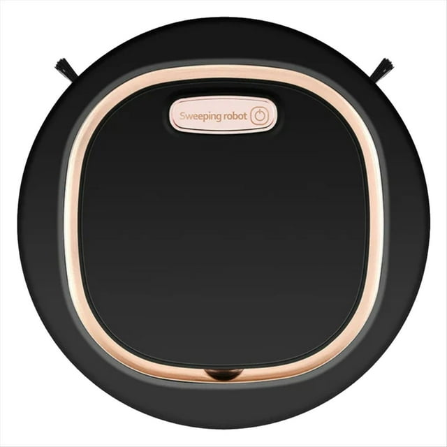 Robot Aspirador Inalámbrico USB, Barre y Frega, Ideal para Limpieza del Hogar, Suelos, Alfombras y Recogedor de Polvo, Color Negro.