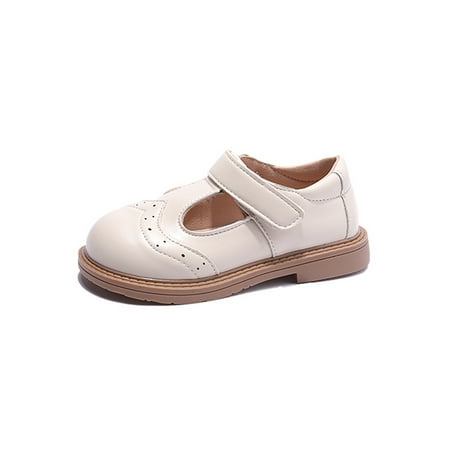 

Bellella Girl s Princess Shoe Magic Tape Flats Comfort Mary Jane Sandals Lightweight Flat Sandal Performance Daily Casual Shoes Beige 9C