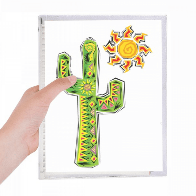 Cactus Peints à la Main Élément de Culture Mexico Carnet Libre Journal Rechargeable Papeterie