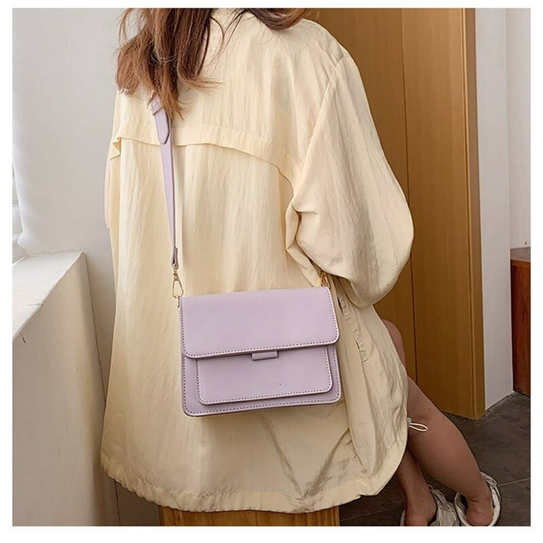 Simple Style PU Leather Shoulder Bag for Women Fashion Designer
