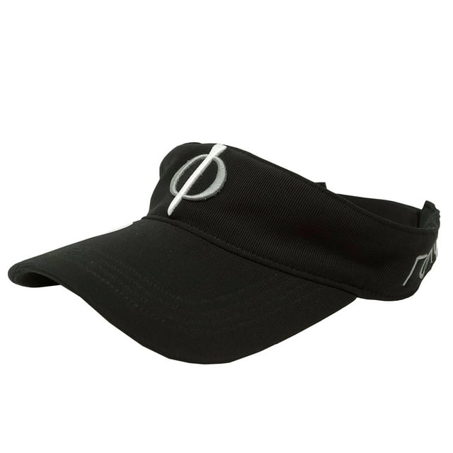 Phi Tee Golf Men's Hook and Loop Adjustable Golf Visor, Black