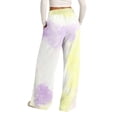 thumbnail image 6 of QASIEATN Women's Tie Dye Casual Wide Leg Pants Loungewear Pocket Pants High Waisted Drawstring Sweatpants, 6 of 9