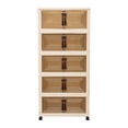 thumbnail image 3 of Toytexx Armoire de Rangement Pliable à 5 Niveaux avec Portes et Roues, 3 of 5