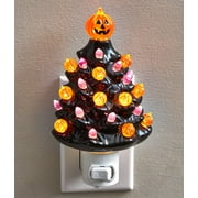 Bubble Tree Halloween Night Light with Jack O Lantern Pumpkin Top