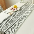 thumbnail image 2 of White Polyester Table Runner With Geometric Lines Design For Dining Table Decor Holiday Party Wedding 70 in x 13 in, 2 of 6