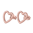 thumbnail image 1 of Aretes Mujer LuckyLy de Corazón Acero Inoxidable con Baño Oro Rosa 14k Modelo Elsie Unitalla, 1 of 6