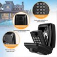 thumbnail image 3 of Waterproof Key Safe Box Wall-mounted Key Box Outdoor Key Box Safe Key Box Wall-mounted Key Safe Box-share Access To Your Keys Safely Black 121*95*62mm, 3 of 5