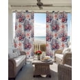 thumbnail image 6 of Coastal Coral Kitchen Curtains Red Starfish Ocean Retro Cafe Short Curtains for Bathroom Blackout Window Curtain Grommet Small Window Treatment Tier Drapes for Bedroom Living Room 52"x45"x2, 6 of 9