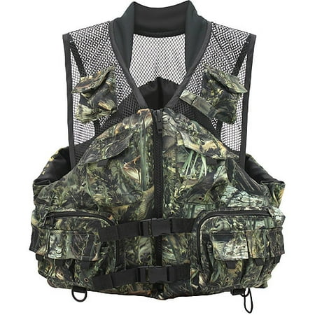 Master Sportsman Fishing Fishouflage Life Jacket, L/XL,Olive