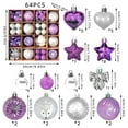 thumbnail image 1 of Bola Decorativa Juego de 64 adornos navideños para árbol con lazos, ciervos y corazones para decoración navideña. Rkxzt, 1 of 8