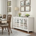 thumbnail image 4 of MONSLIPA Buffet Sideboard Accent Table, Console Table Storage Cabinet with Mirror Doors,White, 4 of 8