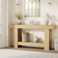 thumbnail image 2 of Gaderth 63 Inch Entryway Console Table With 2 Tier Open Storage, Long Wooden Sofa Accent Table For Behind Couch, Modern Farmhouse Hallway Table For Living Room Entrance Foyer Corridor, 2 of 7