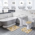 thumbnail image 6 of Summer Lemon Bathroom Rugs Set Hand Painted Lemon Non Slip Absorbent Soft Bath Mats 3 Piece Set with Bathroom Rug, U-Shaped Floor Mat, Toilet Seat Cover Small Size, 6 of 9