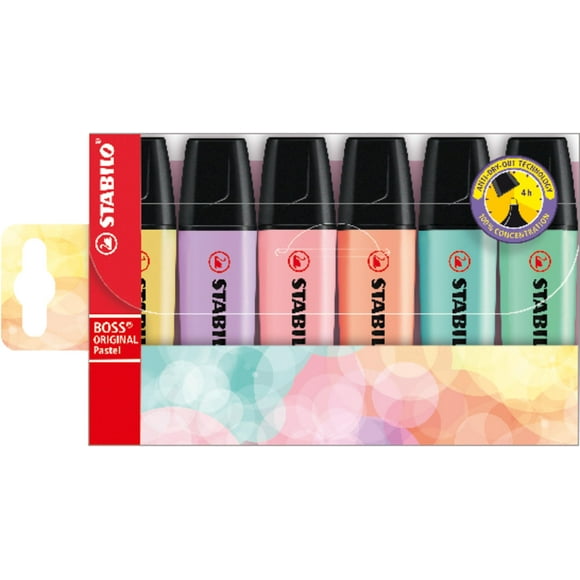 Rotulador STABILO BOSS ORIGINAL Pastel, paquete de 6