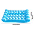 thumbnail image 2 of Cama flotante inflable hamaca plegable para fiesta de piscina azul claro azul, 2 of 4