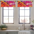 thumbnail image 3 of LALILO Kitchen Curtain Valance Oil And Acrylic Color Rod Pocket Window Curtain 52"x 18" Set of 2, 3 of 5