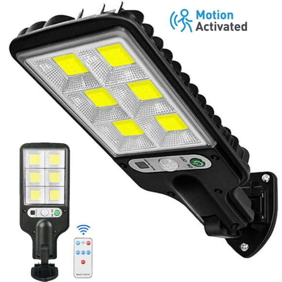 Lampes Solaires Extérieures avec Télécommande, 3 Modes d'Éclairage, Capteur de Mouvement pour Jardin Patio Chemin Cour