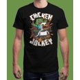 thumbnail image 1 of Qwertee Chicken Jockey T-Shirt Limited Edition Cheap Daily T Shirts-L, 1 of 2