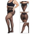 Deago 2 Pairs Women's Plus Size Ultra Sheer Tights 20D Pantyhose