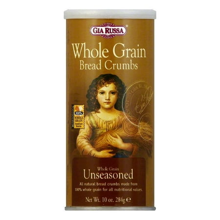 Fish Bread Crumbs - Gia Russa Whole Grain Unseasoned Bread Crumbs, 10 OZ (Pack of 6)