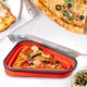 thumbnail image 2 of Contenedor de almacenamiento de pizza, caja de pizza de silicona, caja de pizza, caja de sándwich ajustable (naranja) 10*25*19,5 CM, 2 of 3