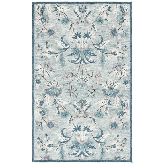 SAFAVIEH Blossom Wardell Floral Area Rug, Gray/Ivory, 5' x 8'
