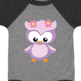 thumbnail image 4 of Inktastic Cute Pink and Purple Owl Girls Baby Bodysuit, 4 of 5