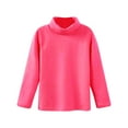 thumbnail image 4 of Girls Turtleneck Long Sleeve Stretchy Pullover Top Soft Lightweight Basic Layer Shirt for Kids School Wear, 4 of 4