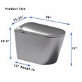 thumbnail image 2 of TICOZE Starry Night Light Smart Toilet with Bidet Built In, Modern Design For Bathroom, Auto Open/Close Seat, Foot Sensor, LED Display,Night Light, Warm Water & Dryer,Matte Grey, 2 of 6