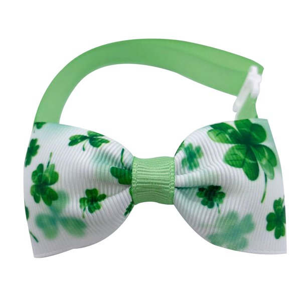 Pajarita para Perro Hugtrwg Disfraz Del Día San Patricio Collar Suave para Gatos