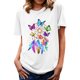 thumbnail image 1 of Gibobby Playera de Manga Corta Casual Suave Camiseta verano para mujer, camiseta informal manga corta con gráfico(Blanco,M), 1 of 4