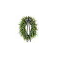 thumbnail image 2 of MMJ Artificial Fern Wreath with Striped Bow Spring Summer Door Wall Hanging Home Farmhouse Decor 13.78in, 2 of 6