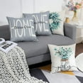 thumbnail image 3 of Throw Pillow Covers 18x18 Set of 4 Farmhouse Pillow Covers Cushion Cases Decorative Pillowcases for Sofa Couch Living Room Outdoor Home Decor (Grey, 18" x 18"), 3 of 6