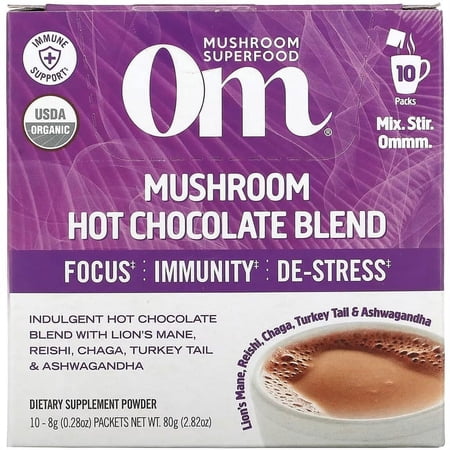 Om - Mushroom Blend Drink Mix Hot Chocolate - 10 Packet(s)